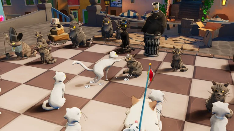 Chats qui jouent aux échecs dans le jeu Cat Chess