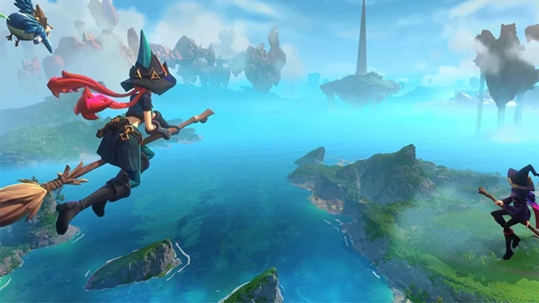 Sorciers qui volent au dessus de la mer dans Witchspire