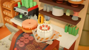 Pièce avec des gâteaux dans le jeu Block Block Block