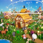 Habitants autour d'une maison avec des étoiles dans le jeu Mazey Village