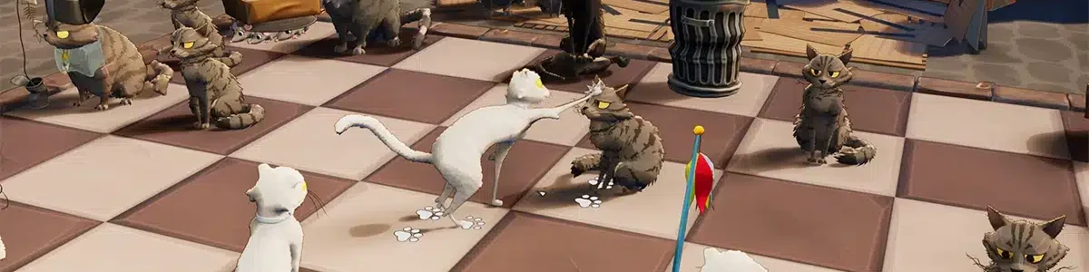 Chats qui jouent aux échecs dans le jeu Cat Chess