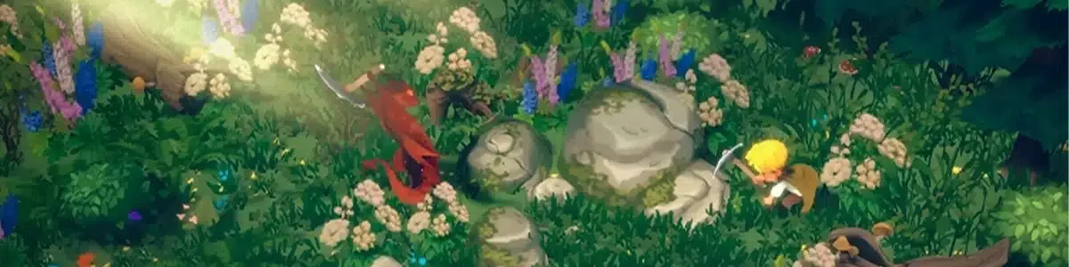 Un garçon et un dragon ensemble à la ferme dans le jeu Dragon Shelter.